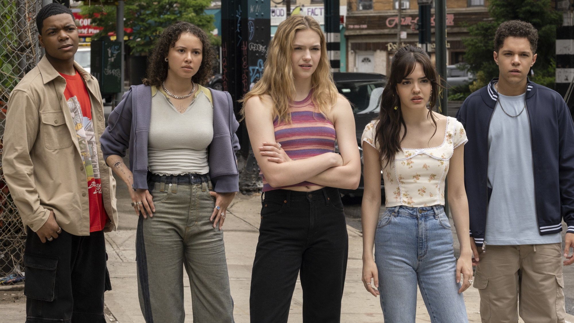 Elijah M. Cooper, Francesca Noel, Jayden Bartels, Galilea La Salvia and Stony Blyden in Disney+ 'Goosebumps: The Vanishing.'